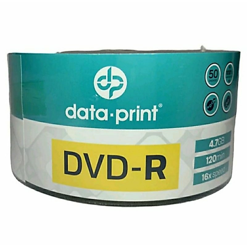 50 DVD-R PRINTABLE DATA PRINT   4.7 GB 120 MINUTOS 16X
