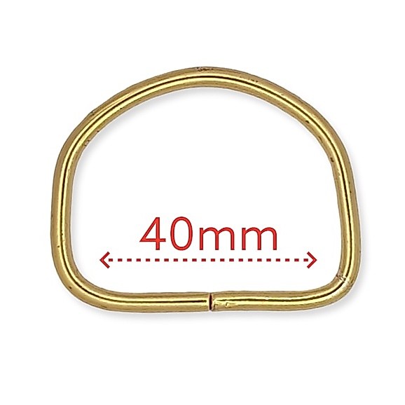 Meia Argola Dourada 40mm (1und) -Bolsas Mochilas Necessarie Artigos Costura Confecções Bolsas Maternidade