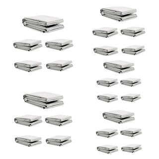 Kit 25 Cobertor Manta Térmica Aluminizado Isolante Emergência Resgate Acampamento Camping Hipotermia Morador de Rua Doação Procedimento Estético Estética Aquecimento Proteção Calor Frio Quente Gelado Térmico Polietileno Aluminada Vitima Isolante Montanha