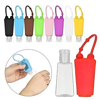 Frascos Porta Alcool Gel Frasco Mochila Chaveiro Silicone  Quadrado liso Porta Álcool Gel Chaveiro Silicone Infantil Unitário Para Mochila