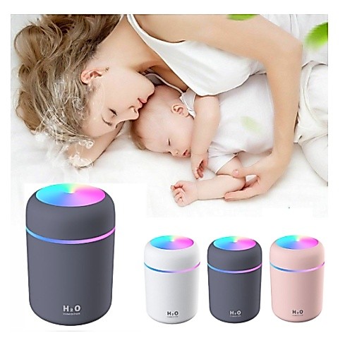 Difusor Umidificador De Ar Portátil Usb Ultrassônica 300ml  Aromaterapia 7 cores