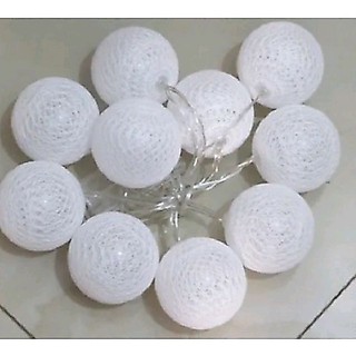 Luminária Cordão Fio de Luz 10 Bolas Led  Decoração