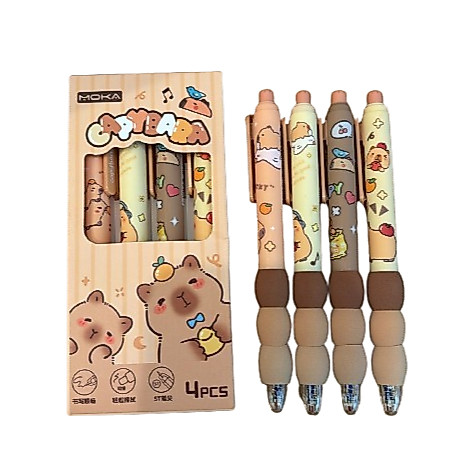 Caneta Esferográfica Retrátil Apagável Capivara Kit C/4unidades.