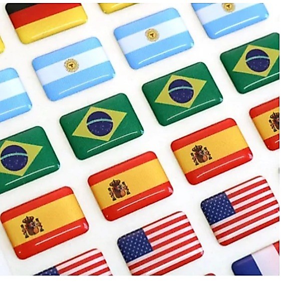 Emblemas Bandeiras Colecionáveis (Moto, Carro auto colante 4.0cm x 6.0cm)