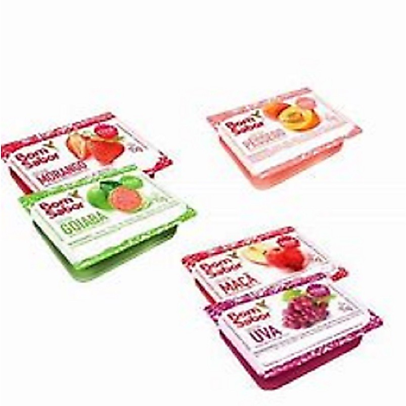Geléia sachê 15g BOM SABOR blister mini pote CAIXA MISTA 15 unidades