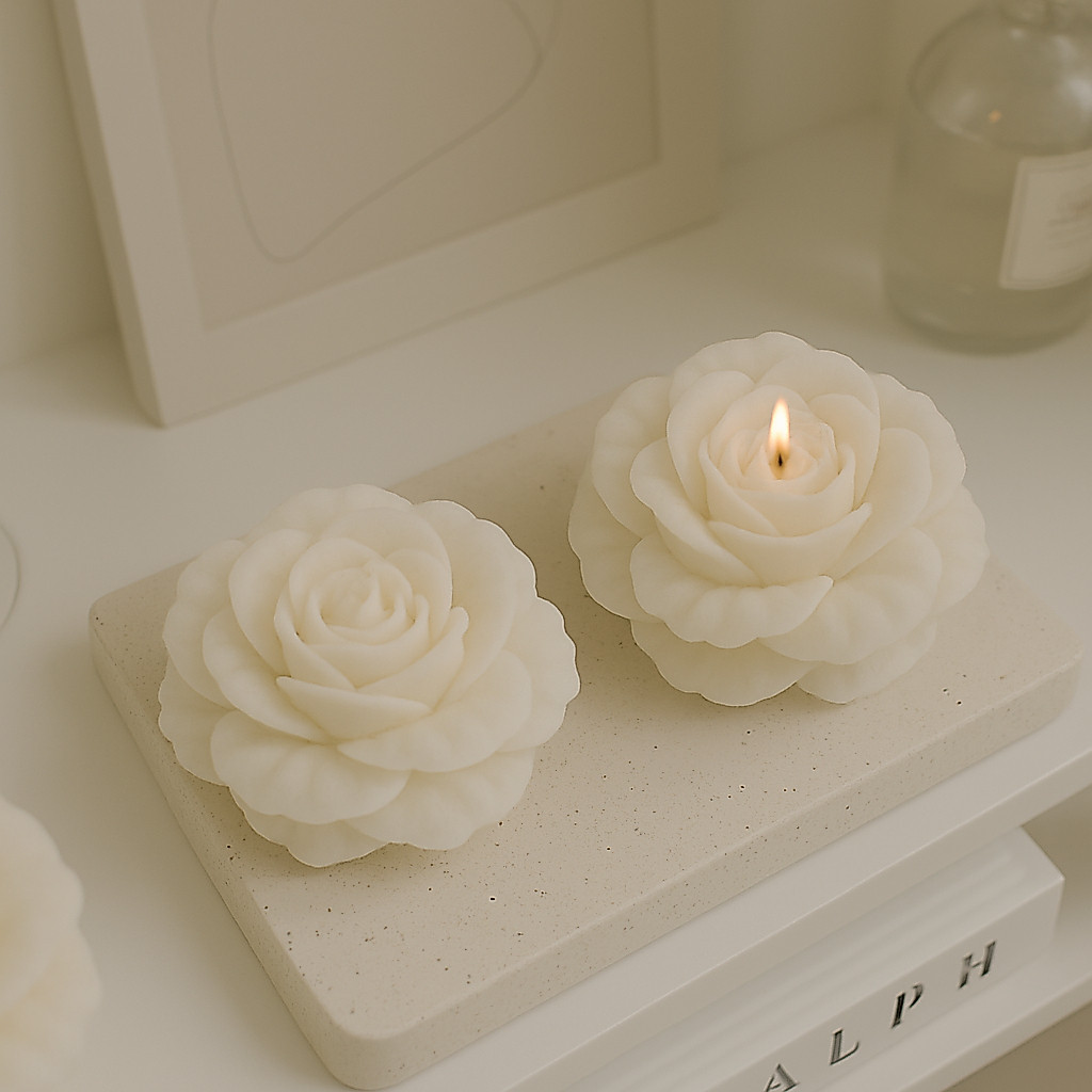 Velas Rosa Kit 10 Flor decoração festa lembrancinha casamento eventos 30g mesa jantar romântico premium padrinhos