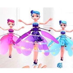 Boneca Fada Voadora com Sensor Controle Brinquedo Fadinha Mágica Infantil