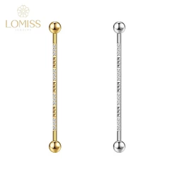 Lomiss Piercing Transversal Aço Cirurgico Detalhes/Zircônia