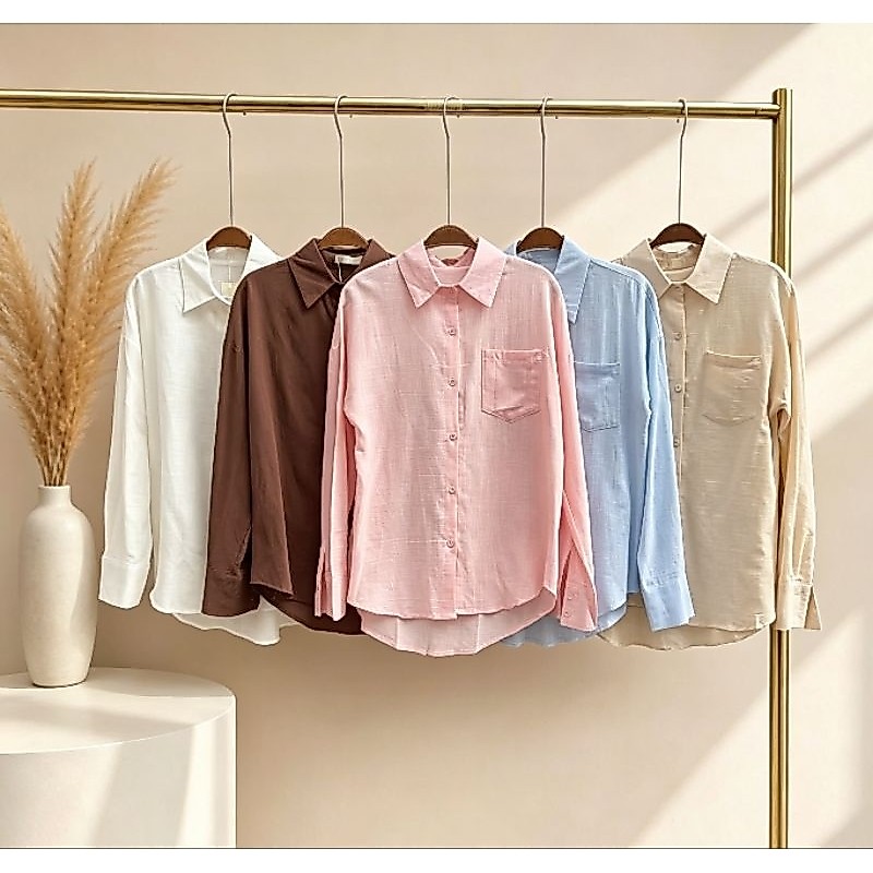 New Max Camisa em Linho alongada Chique, Clássica, Elegante. Clássica e super versatil!