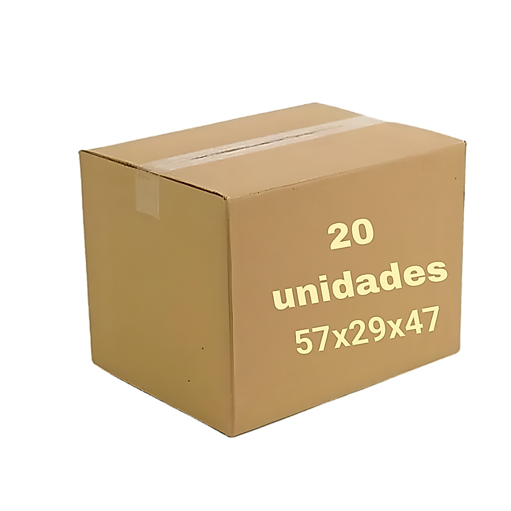 Kit 20 Caixas Papelão Reforçada Grande Usada Tamanho 57x29x47 Para Mudança Armazenamento
