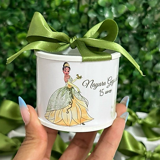 Kit tubolatas personalizadas Tiana • princesa e o sapo• Lembrancinha maternidade | aniversário | chá de bebê • 5x6