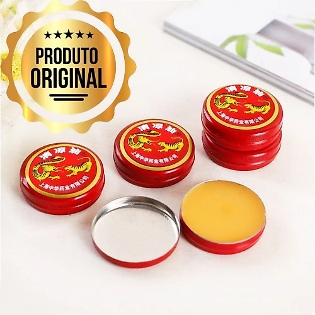 Pomadas Pomadinha Japonesa Chinesa Oriental Tiger Dragão Balm ação Rápida Eficaz Esquenta Esfria Hotflowers