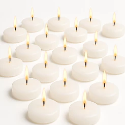 KITS 10-40 VELAS FLUTUANTE BRANCA DURAÇÃO 18 HR DECORAÇÃO DECORATIVA CASAMENTO FESTAS PISCINA