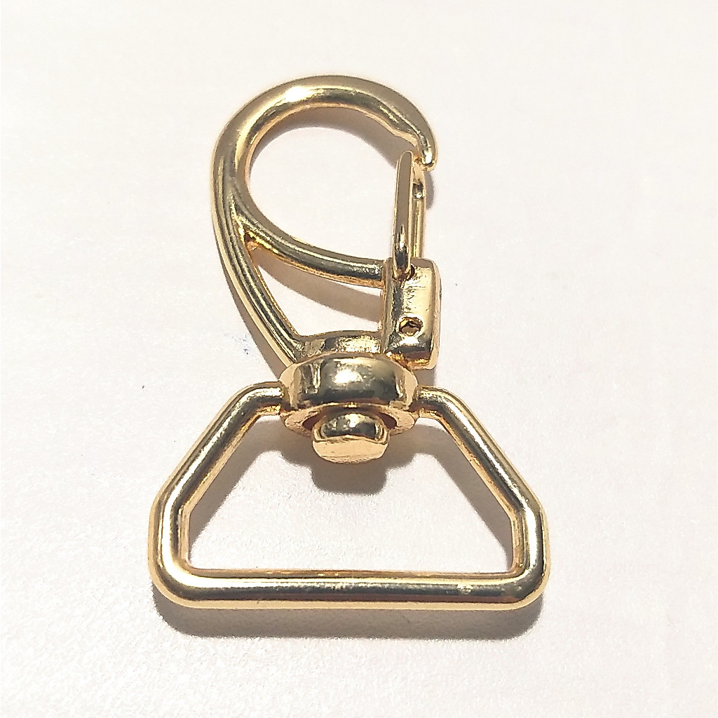 10 unid. Mosquetão Dourado (Vários tamanhos) c/ Banho Cataforético - Bolsas Mochilas Artesanto — imagem 2 de 2