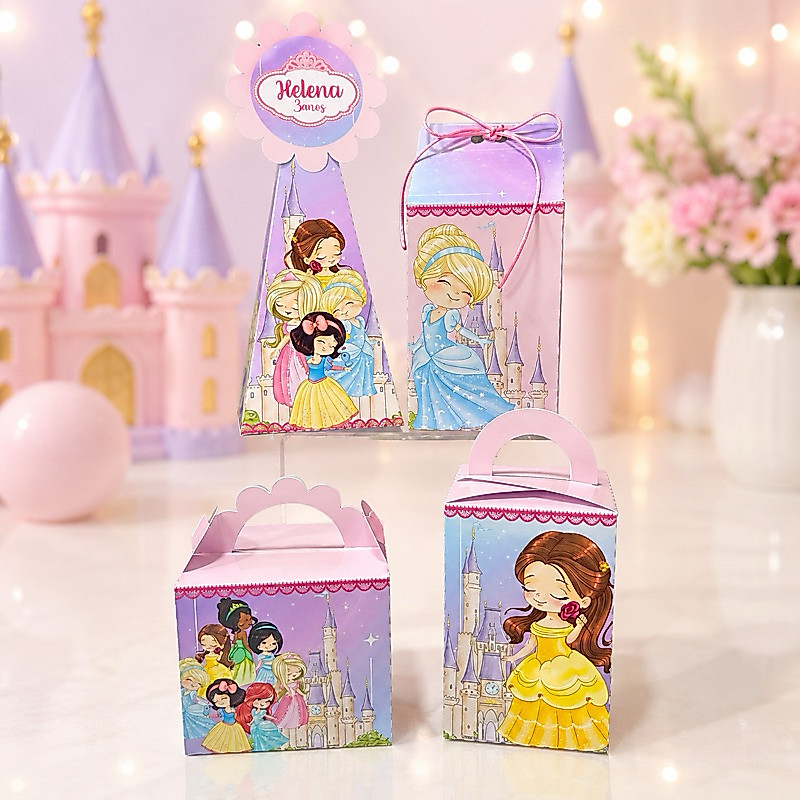 KIT/PERSONALIZADO PRINCESAS CUT PARA LEMBRANCINHAS DE ANIVERSÁRIO/ FESTA PRINCESAS AQUARELADO (JÁ VAI COLADO)