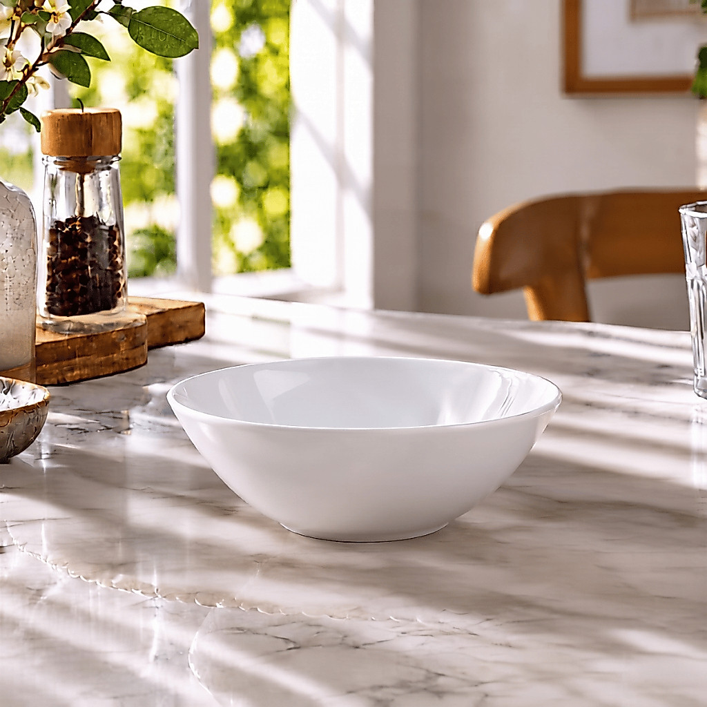 Imagem Kit Bowls Cumbuca Tigela Porcelana 452 ml Tramontina Paula 2 4 ou 6 Peças Empilhável Sopa Salada Açaí Lava-louças