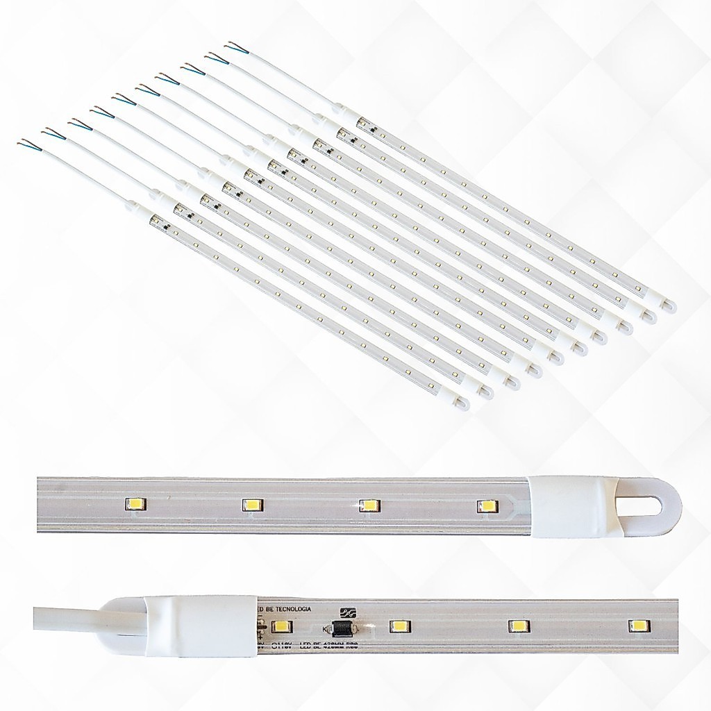 KIT10 PEÇAS BARRA LED RÉGUA MULTIUSO FREEZER 14W IP67 900MM