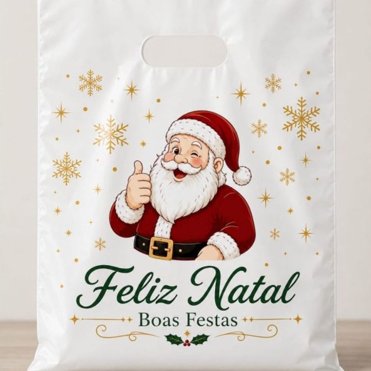 50 sacola 30x40 com frases boca de palhaço boca triste lindas frases e de natal