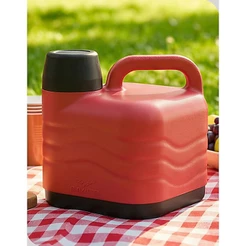 Garrafa De Agua Botijão Recipiente Termico 3L Com Alça Vermelho Tampa Invicta