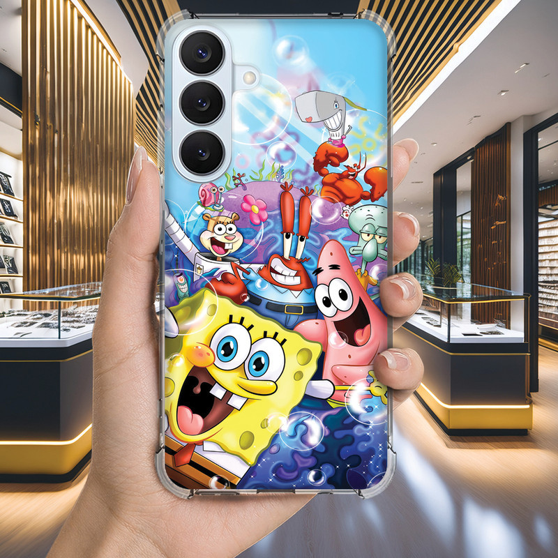 Capa Capinha GALAXY S20 ULTRA S10 S10E LITE 2020 S9 S8 A73 A72 Anti-impacto Personalizada geek BOB esponja (3461)