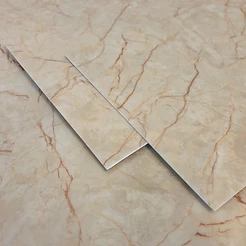 Kit 10 Unidades Placa Adesiva Flexível para Parede Modelo Mármore Crema Valência 30x60cm