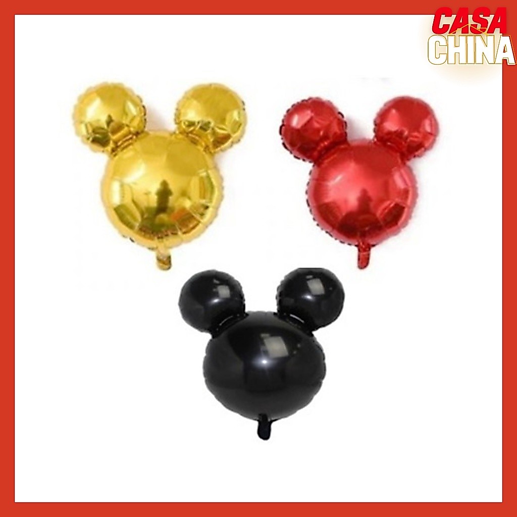 kit 10 balão mickey orelhinha 10 polegadas