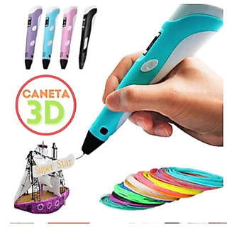 Caneta 3D Impressora Manual Infantil e Adulto Com Filamentos DIY Filamento Plastico ou ABS Tela LCD Desenho 3D Seguro