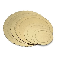 10 Cake board base para bolo dourada.//(CHOCO)