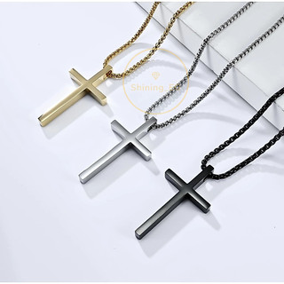 Colar Com Cruz Aço Inoxidavel Colar Masculino Corrente Pingente De Cruz