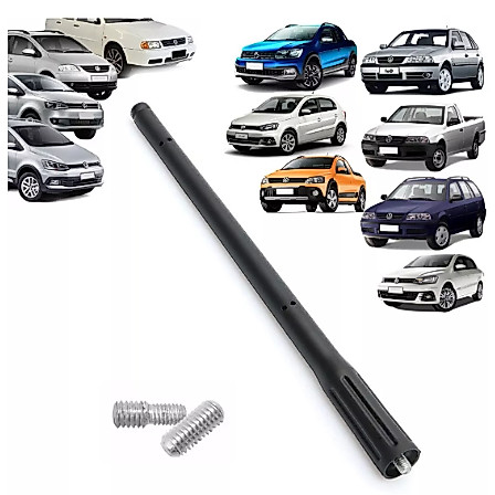Haste De Antena Teto Universal 20 Cm Com Adaptador M5/M6 Gol G2 G3 G4 G5 G6 G7 Golf Polo Fox Voyage
