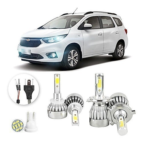 Lâmpadas Led Spin 20000lm Alto Baixo e Milha + Pingo Led
