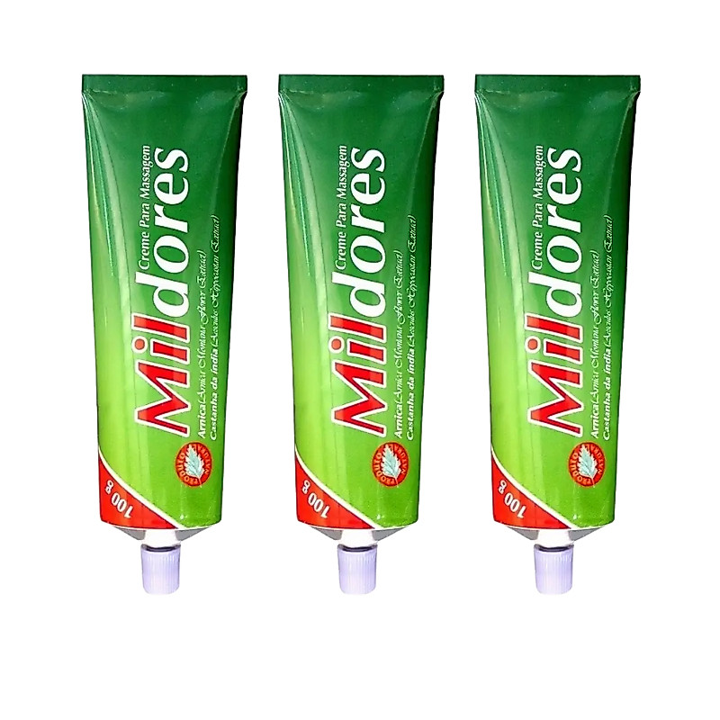 Kit 3 Pomada Massageadora Mil Dores Pierry Wermon 100g - Creme