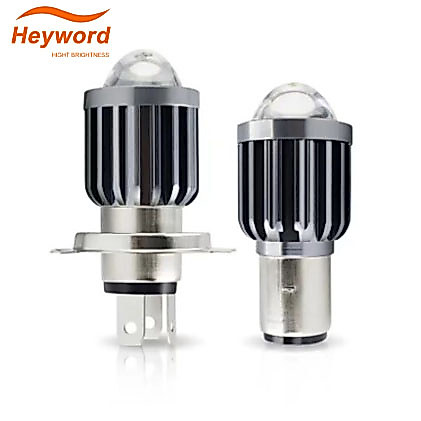 Heyword BA20D H4 LED Lâmpada Do Farol Da Motocicleta Lente CSP 10000Lm Hi/Lo Branco Amarelo RGB Sinal Luz Traseira Para 