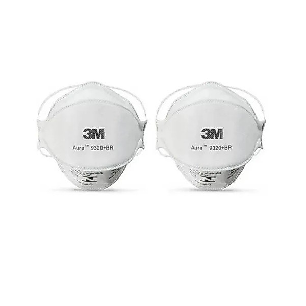 Kit com 2 Mascaras N95 3M PFF2 Aura 9320