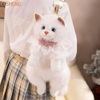 YISHENG Simulado Fantoche Gato Mochila , Animais De Pelúcia Bonitos Sacos Escolares De , Saco De Desenho Animado
