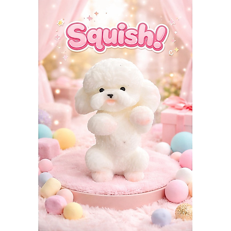 Brinquedo Squishy Cachorro - Alívio de Estresse e Design Realista