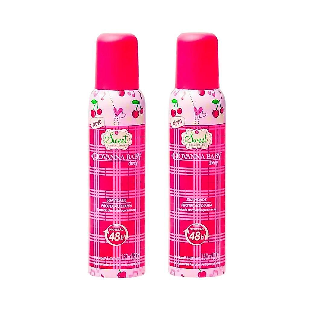 Kit Giovanna Baby 2 Desodorantes Aerossol Cherry 150Ml