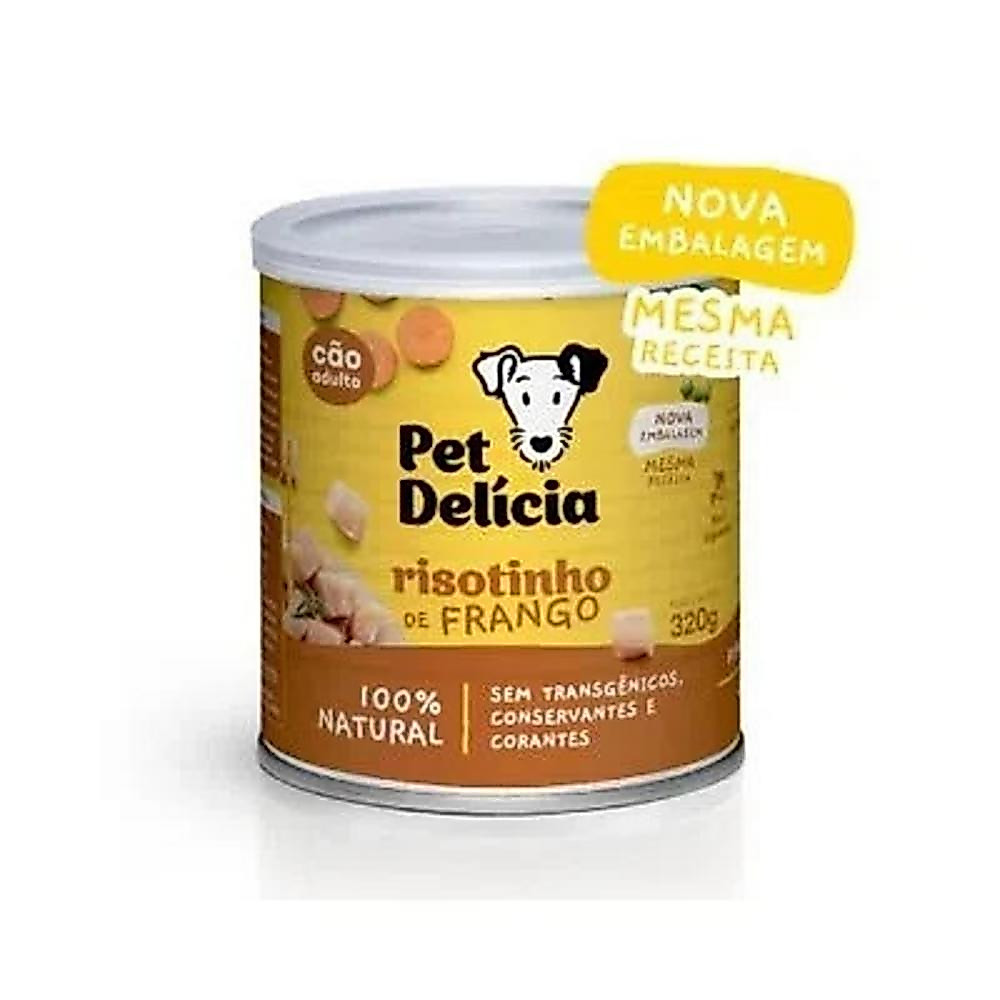 Ração Úmida Pet Delícia Cães Risotinho de Frango 320g