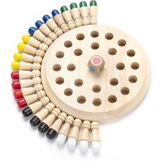 Jogo de Correspondência de Memória em Madeira: Jogos de Tabuleiro Familiares para Crianças e Adultos, Brinquedo Educacio