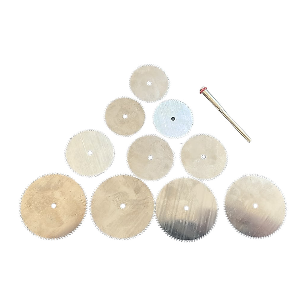 Kit 10 Lâminas Serra Circular Mini Aço Inox 3 Tamanhos