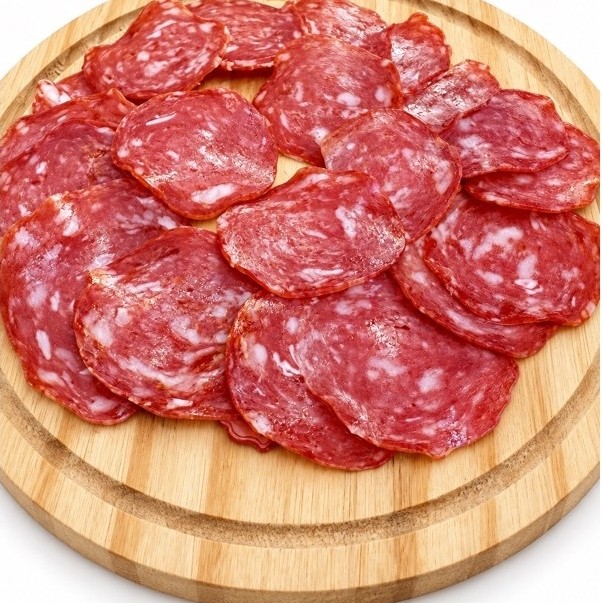 salame hambúrgues fatiado salamanca bandeja- 1 unidade 100G.sabor marcante e unico.