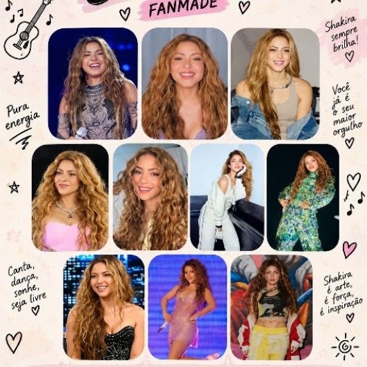 Kit 10 Fotos Fanmade Shakira