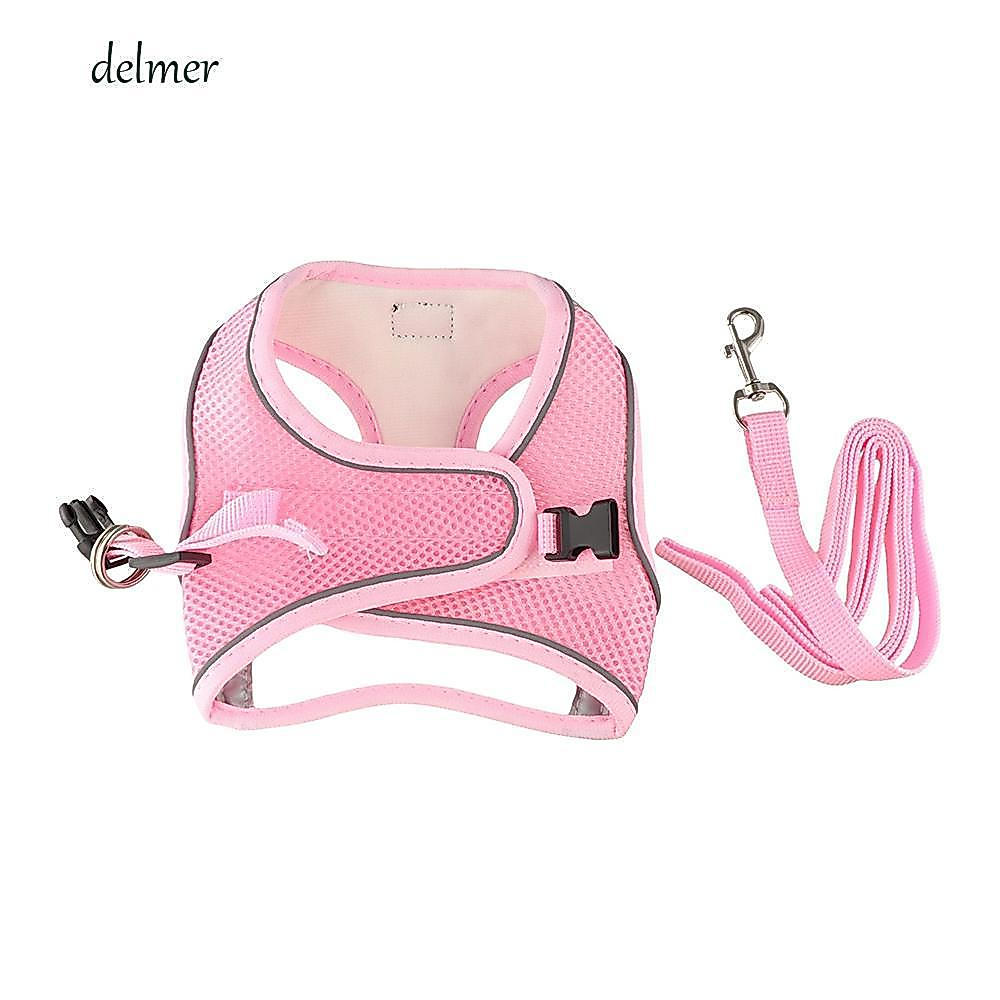 Conjunto De Coleira Para Cães DELMER , Arnês Floral Animais De Estimação Meash , Reflexivo Sem Tração E Anti-Fuga Gatos