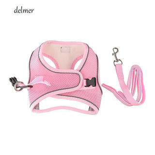 Conjunto De Coleira Para Cães DELMER , Arnês Floral Animais De Estimação Meash , Reflexivo Sem Tração E Anti-Fuga Gatos