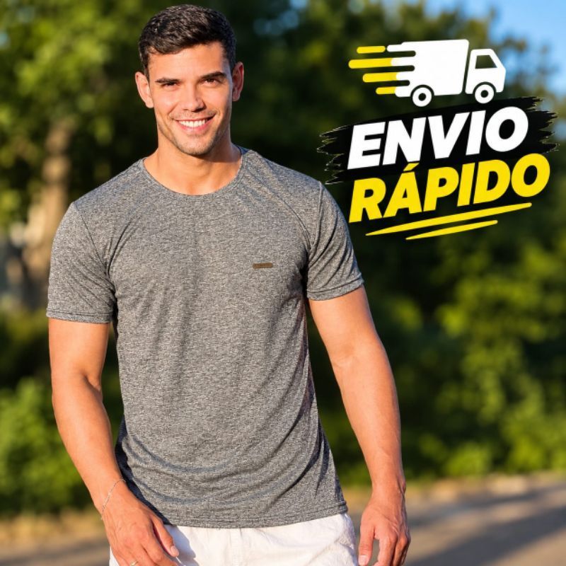 Camisa Dry Fit Malha Fria p/ Academia Treino Corrida Esportiva Respirável Confortável Secagem Rápida