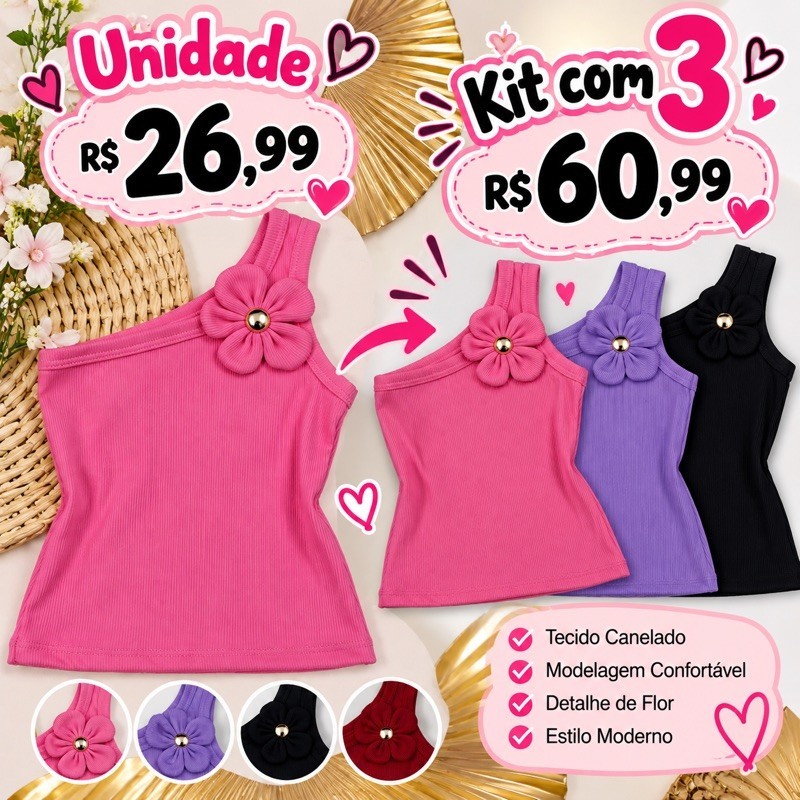 Blusinha Infantil  menina Florzinha Delicada Estilo e leveza Moda Fashion Blogueirinha Verão Confortável;)