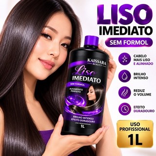 Progressiva Kaissara 1 Litro Liso Imediato 100% Orgânica Cabelos Hidratados