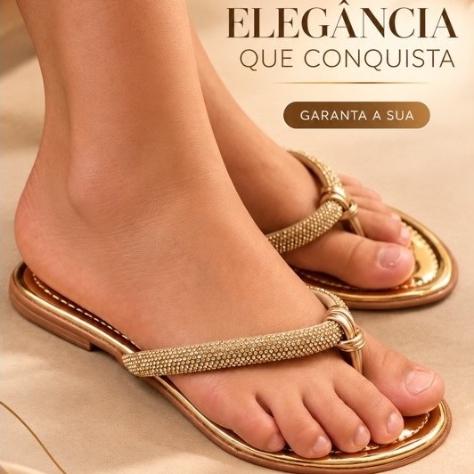 Rasteirinha Sandália Feminina Infantil Menina Pedrarias Glam Havaiana  Confortável Antiderrapante