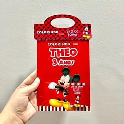 Kit Revistinha de Colorir Personalizada MICKEY Personalizado