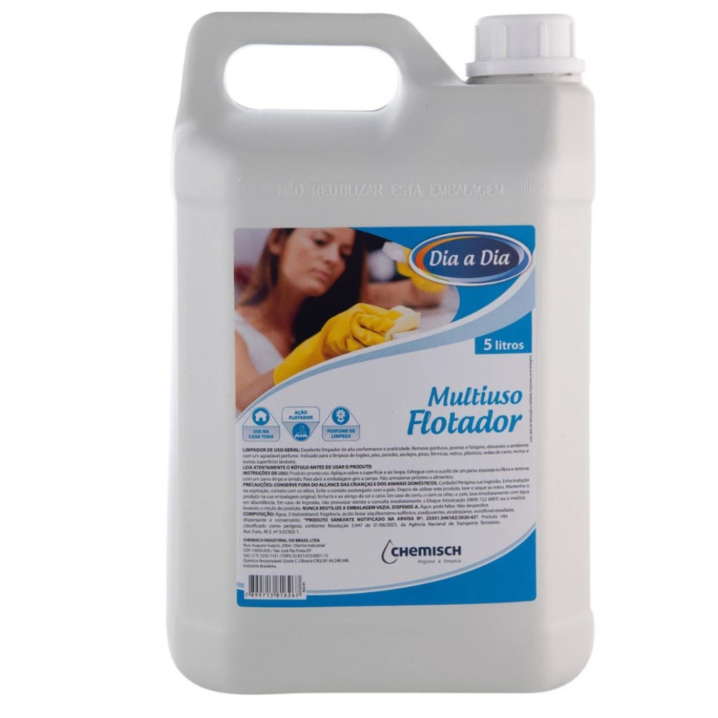 Multiuso Flotador Chemisch 5L – Limpador Multiuso Pronto Uso Desengordurante para Limpeza Pesada